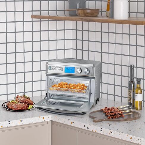Stainless Steel Baking Tray Pan and Air Fryer Basket Compatible with Cuisinart Airfryer TOA-060 and TOA-065 in Saudi Arabia