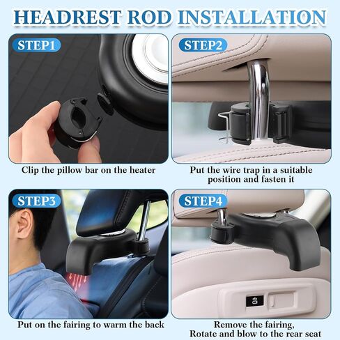 Tujoe 3 Pcs 12V 150W Car Heater That Plugs into Cigarette Lighter 2 in 1 Portable Car Heater and Defroster 12V Space Heater for Car Black Car Warmer for Winter Window Defroster for Cars, SUV Supplies in Kuwait