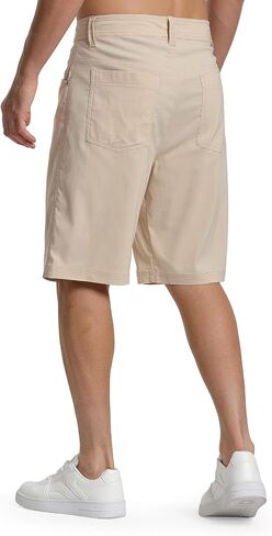 Eylhot Men's 10 Inch Inseam Stretch Golf Shorts Lightweight Elatic Waist Flat Front Chino Shorts with 5 Pockets in Saudi Arabia