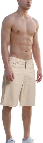 Eylhot Men's 10 Inch Inseam Stretch Golf Shorts Lightweight Elatic Waist Flat Front Chino Shorts with 5 Pockets in Saudi Arabia