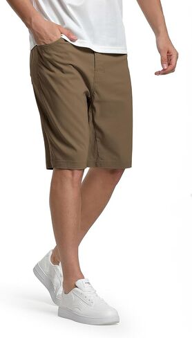 Eylhot Men's 10 Inch Inseam Stretch Golf Shorts Lightweight Elatic Waist Flat Front Chino Shorts with 5 Pockets in Saudi Arabia