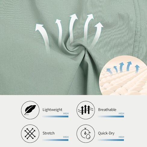 شورت Eylhot الرجالي ذو الدرزة الداخلية المطاطية مقاس 10 بوصة شورت تشينو خفيف الوزن بخصر مطاطي ومسطح من الأمام مع 5 جيوب in Kuwait