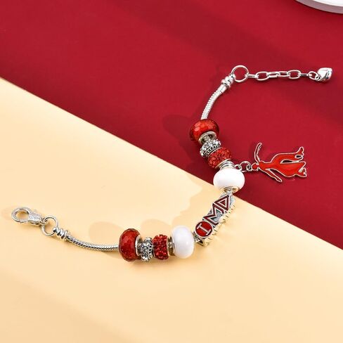 FANCIBAND دلتا سيغما ثيتا نادي نسائي أدوات الفضة سحر أساور للنساء ثعبان سلسلة سوار دلتا نادي نسائي هدايا للنساء حفلة التخرج هدية in Kuwait