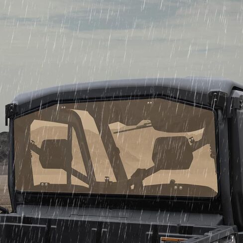 A & UTV PRO Tinted Rear Windshield for Can-Am Defender HD5 HD8 HD9 HD10 Max 2016-2023 Window Panel Accessories, Dark Hard Coated Polycarbonate Construction Window, 250x Stronger Than Glass in Saudi Arabia