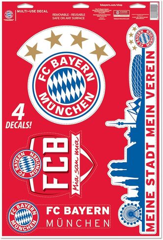 Bayern Munich FC | Set of 4 Licensed Decals | The Poster Alternative in Saudi Arabia