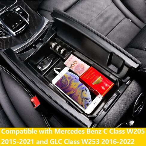 CUCHIYUN GLC W205 Front Row Door Side Organizer Storage Box Compatible with Mercedes Benz 2022 GLC Accessories W205 C300 C450 C63 GLC250 GLC300 GLC350 GLC43 2022 2021-2015 in Kuwait