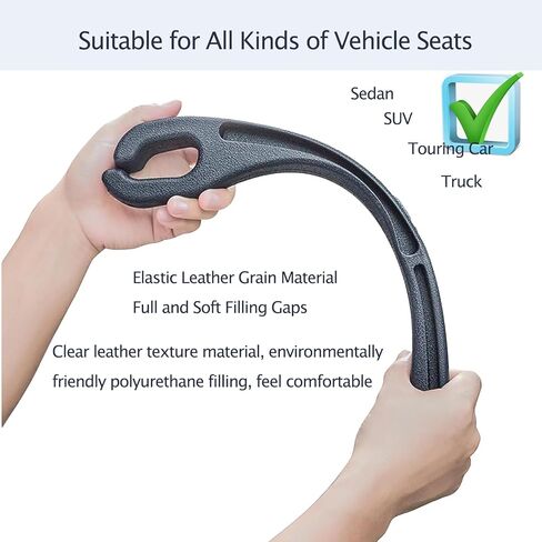 حشو فجوات مقعد السيارة من ستيفور - منظم فجوات مقعد السيارة مع وظيفة تخزين للهاتف الخلوي والمال والمفاتيح وبطاقة البنك - مجموعة سوداء 2 عالمية in Kuwait