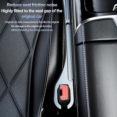 حشو فجوات مقعد السيارة من ستيفور - منظم فجوات مقعد السيارة مع وظيفة تخزين للهاتف الخلوي والمال والمفاتيح وبطاقة البنك - مجموعة سوداء 2 عالمية in Kuwait