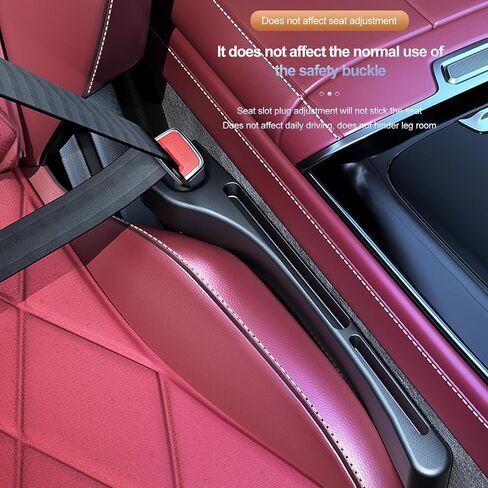 حشو فجوات مقعد السيارة من ستيفور - منظم فجوات مقعد السيارة مع وظيفة تخزين للهاتف الخلوي والمال والمفاتيح وبطاقة البنك - مجموعة سوداء 2 عالمية in Kuwait