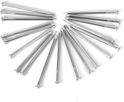 5 Sizes Hardware Nails Assortment Kit, Flat Nails for Picture Wall Hanging, Wood Nails, Common Nails Hanging Nails, Gold, 400 PCS in Saudi Arabia