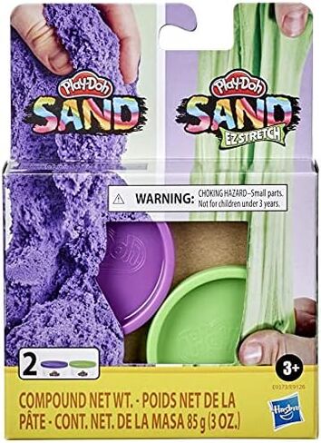 Hasbro Play-Doh Sand 2-Pack Assortment - 1 tub Purple Sand and 1 tub Green Sand Ez Stretch in Saudi Arabia