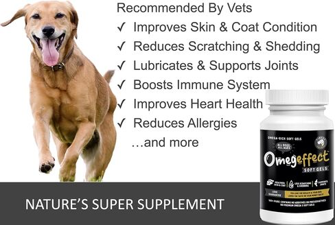 Omega 3 for Dogs & Cats. 1,545mg Omega-3 per Teaspoon (32oz). 100% Pure Fish Oil with EPA & DHA for Joints, Skin & Coat, Itching, Heart & Immune Health. Stronger Than Salmon Oil. Unflavored Omegease. in Saudi Arabia
