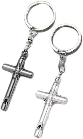 ARFUKA Emergency Whistle Survival Whistle Safety Whistle Cross Whistle with Keychain for Hiking Camping Sports Pack of 2 in Saudi Arabia