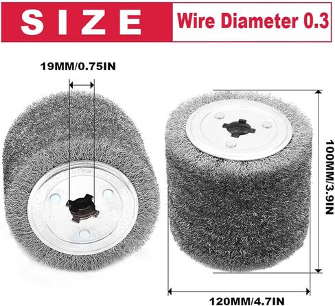 4 بوصة تكييف السطح أداة طبل فرشاة سلك لطاحونة سلك عجلة الفولاذ المقاوم للصدأ عجلة تلميع عجلات جلخ in Kuwait