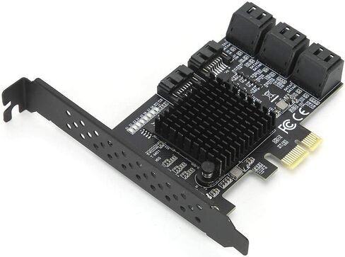 بطاقة توسيع PCIE إلى SATA، بطاقة رفع محول SATA3.0 ذات 8 منافذ قابلة للتبديل السريع تناسب 88SE92xx JMB5XX متوافقة مع محركات الأقراص الصلبة SATA 6G 3G 1.5G تدعم PCIE X2 X4 X8 X16 in Kuwait