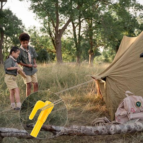 LLMSIX 24PCS Plastic Tent Pegs, 5.7inch Heavy Duty Plastic Canopy Stakes Reusable Tarp Pegs Camping Stakes for Garden Landscaping Outdoor Camping Tent Rain Tarps (Yellow) in Saudi Arabia