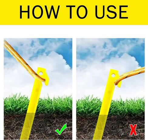 36Pcs 9 Inches Plastic Tent Stakes Halloween Christmas Inflatable Camping Yard Tent Stakes Replacement Light Safe Tent Stakes Heavy Duty Canopy Anchoring Pegs for Lawn Sand Ground Garden Decorations in Saudi Arabia