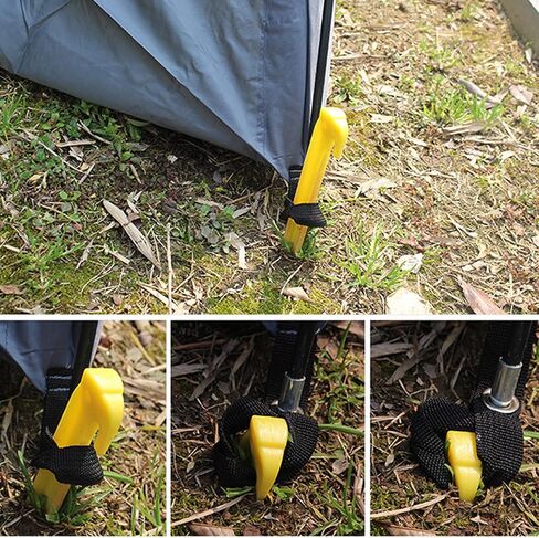 36Pcs 9 Inches Plastic Tent Stakes Halloween Christmas Inflatable Camping Yard Tent Stakes Replacement Light Safe Tent Stakes Heavy Duty Canopy Anchoring Pegs for Lawn Sand Ground Garden Decorations in Saudi Arabia