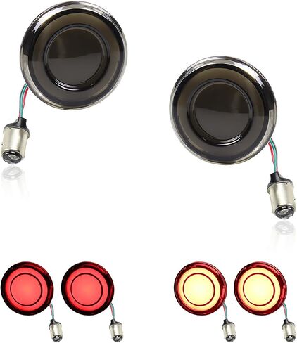 FACAILAHA 1157 Front LED Turn Signals 2 Inch Bullet Switchback Running Lights Compatible with Harley Breakout Touring Road King Road Glide Dyna Softail Sportster 1200 883 Forty Eight in Kuwait