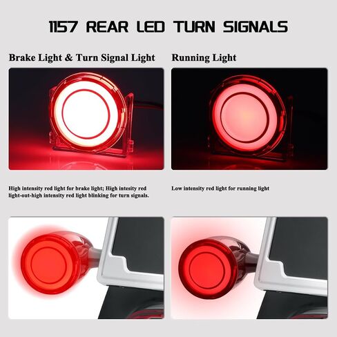 FACAILAHA 1157 Front LED Turn Signals 2 Inch Bullet Switchback Running Lights Compatible with Harley Breakout Touring Road King Road Glide Dyna Softail Sportster 1200 883 Forty Eight in Kuwait