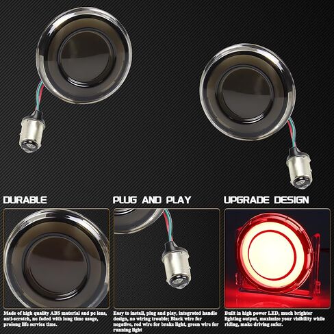 FACAILAHA 1157 Front LED Turn Signals 2 Inch Bullet Switchback Running Lights Compatible with Harley Breakout Touring Road King Road Glide Dyna Softail Sportster 1200 883 Forty Eight in Kuwait