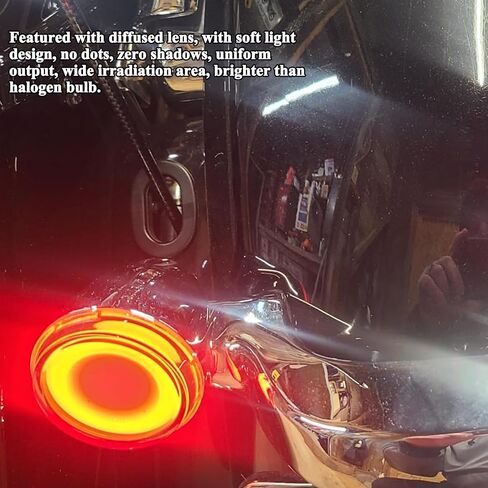 FACAILAHA 1157 Front LED Turn Signals 2 Inch Bullet Switchback Running Lights Compatible with Harley Breakout Touring Road King Road Glide Dyna Softail Sportster 1200 883 Forty Eight in Kuwait