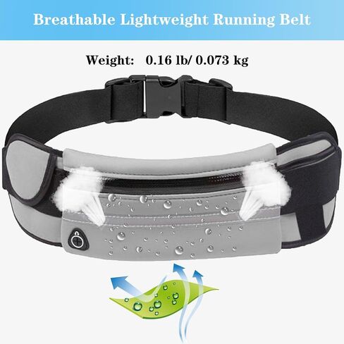 Slim Running Belt Fanny Pack for Women and Men, Waist Pack Bag Runners Belt Jogging Pocket Belt for Phone Holder, Hiking, Cycling, Workout, Travelling -Black in Saudi Arabia