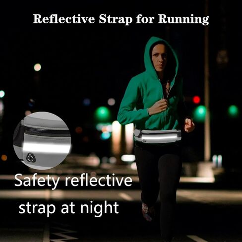 Slim Running Belt Fanny Pack for Women and Men, Waist Pack Bag Runners Belt Jogging Pocket Belt for Phone Holder, Hiking, Cycling, Workout, Travelling -Black in Saudi Arabia