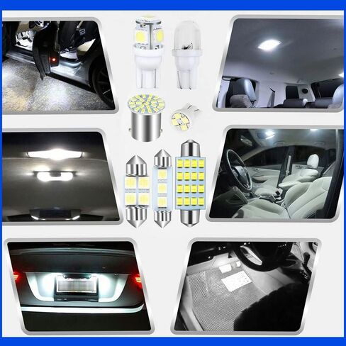 Ausfyyam 70 Pieces LED Car Bulb Kit Interior Car Lights LED Dome Light LED Bulbs Replacement Festoon Bulbs for Car Map Dome Trunk Cargo Door Courtesy License Plate Light in Saudi Arabia
