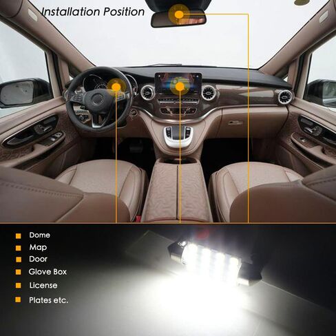 Ausfyyam 70 Pieces LED Car Bulb Kit Interior Car Lights LED Dome Light LED Bulbs Replacement Festoon Bulbs for Car Map Dome Trunk Cargo Door Courtesy License Plate Light in Saudi Arabia