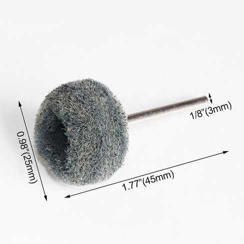 FPPO Abrasive Buffing Polishing Wheel Set for Rotary Tool,Mini scouring pad Brush Polishing kit, Removal of Rust,Deburring on Metal Surface,with 3mm Mandrel (mix50pcs) in Saudi Arabia
