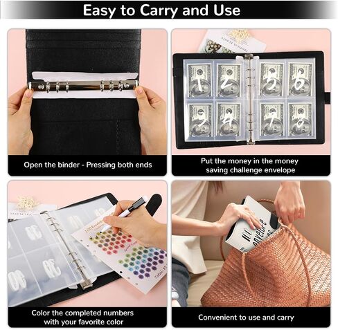 100 Envelopes Money Saving Challenge, Money Saving Binder, Fun Savings Challenges Book with Envelopes, A5 Money Saving, Budget Book for Family, Budget Binder with Cash Envelopes to Save $5050 & Pen in Saudi Arabia