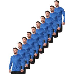10 Pack Long Sleeve t Shirt for Men Mens Tee Shirts Workout T Shirt for Running Quick Dry T-Shirts in Saudi Arabia