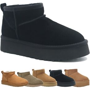 أحذية أطفال منصة لفتاة الموضة الكلاسيكية الفراء الصوف اصطف أحذية صغيرة كبيرة للأطفال الدافئة في الهواء الطلق داخلي منزل عدم الانزلاق أحذية الكاحل طفل صغير أحذية الثلوج الأولاد in Kuwait