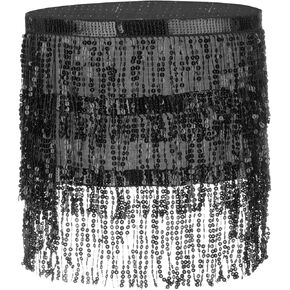 PATIKIL Women's Sequin Tassel Skirts, Rave Fringe Sparkle Skirt Belly in Kuwait