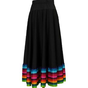 Women Layers Long Full Skirt for Spanish Flamenco Belly Dance Mexico Ballet Folklorico Practice Performance in Saudi Arabia