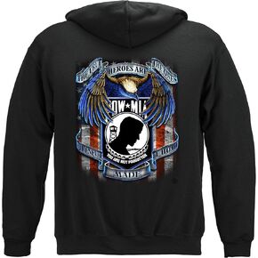 Military Hoodie | True Heros Pow Mia Hooded Sweat Shirt MM116SW in Saudi Arabia