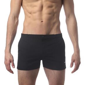 parke & ronen Men’s Swim Trunks, Retro-Inspired 2" Solid Stretch Inseam Slim Fit Swim Shorts with Mesh Lining in Saudi Arabia