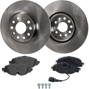مجموعة دوارات ومنصات الفرامل الأمامية البديلة المتوافقة مع Audi TT Quattro 2016-2019 2.0L 4-Cyl Front (باستثناء TTS/TT-RS) in Kuwait