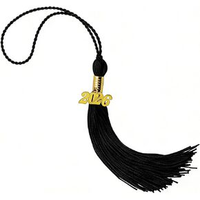 2026 Tassel Graduation with Gold Charm Black and Gold 2026 Tassel Charms for Graduation Cap for Decoration Memorial Tassels for Cap Decoration for Graduations Ceremony Gifts for Graduates in Saudi Arabia