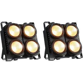 Big Dipper 4x100W COB LED Par Light - High CRI≥95 Stage Blinder مع أبيض بارد وعنبر، DMX512، صوت نشط، أضواء Par Master-Slave لـ DJ، الكنيسة، الحفلة الموسيقية، المسرح، إضاءة المسرح (قطعة واحدة) in Kuwait