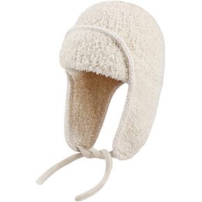 Cozy Winter Trapper Hat, Plush Fleece with Ear Flaps, One Size 7.87 Inch, Cold Weather Protection,Christmas hat in Kuwait