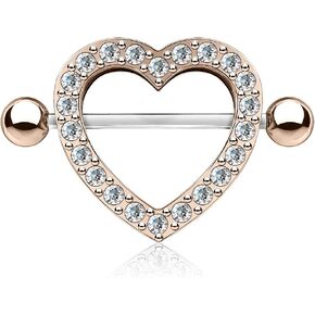 Gem Paved Heart Nipple Shield Sold As Pair in Saudi Arabia