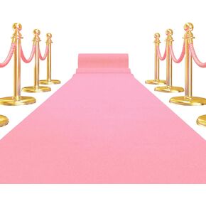 عداء السجاد الوردي للحفلات، 2.5 * 15 قدم 120 جرام في المتر المربع سجادة المدرج لحفلات التخرج وحفلات الزفاف في الهواء الطلق وحفلات الرقص الداخلية in Kuwait