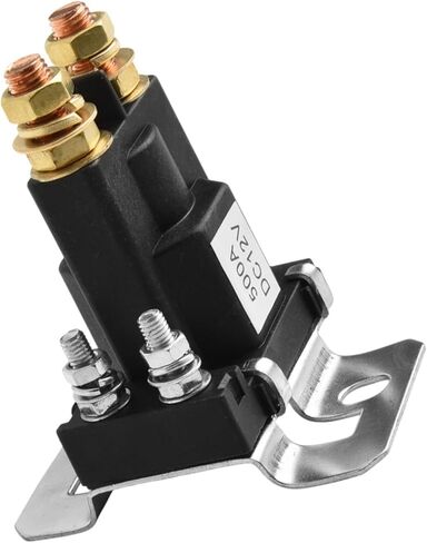 500A DC 12V High-Current Starter for Relay for SPST Auto Contactor – Dual Battery Isolator for Relay, Water-Resistant Black Phenolic Housing, Automotive Grade, 2.8" x 2.2" x 3.3" in Saudi Arabia
