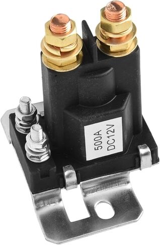 500A DC 12V High-Current Starter for Relay for SPST Auto Contactor – Dual Battery Isolator for Relay, Water-Resistant Black Phenolic Housing, Automotive Grade, 2.8" x 2.2" x 3.3" in Saudi Arabia