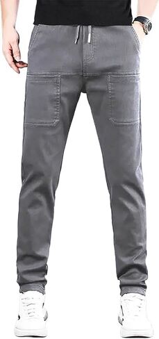 High Stretch Multi-Pocket Durable Cargo Pants Men Comfy Lightweight Drawsting Cargo Work Hiking Pants in Saudi Arabia