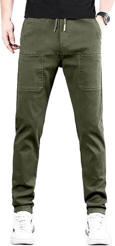 High Stretch Multi-Pocket Durable Cargo Pants Men Comfy Lightweight Drawsting Cargo Work Hiking Pants in Saudi Arabia