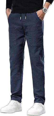 High Stretch Multi-Pocket Durable Cargo Pants Men Comfy Lightweight Drawsting Cargo Work Hiking Pants in Saudi Arabia