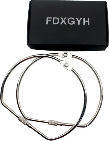FDXGYH 6 قطع 4.0 بوصة D شكل حلقات كتاب ملزمة حلقات تخزين شريط فضي لتنظيم الورق in Saudi Arabia